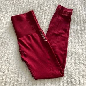 Gymshark energy leggings red/burgundy sz s